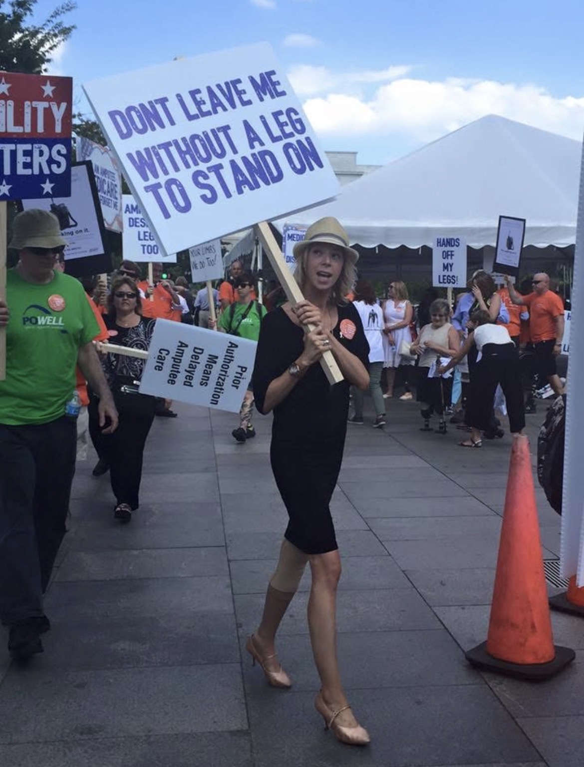 Adrianne Haslet advocating for prosthetic access