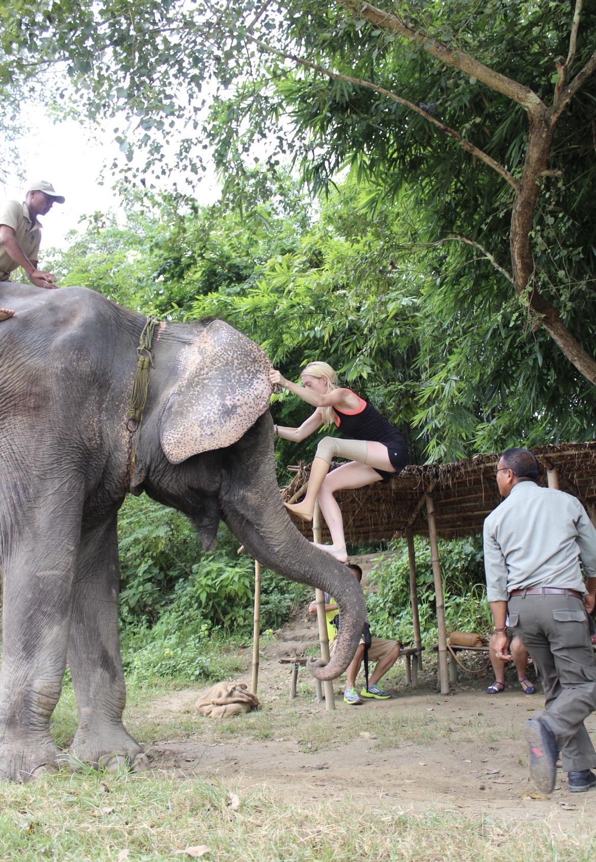 Adrianne Haslet traveling in Asia