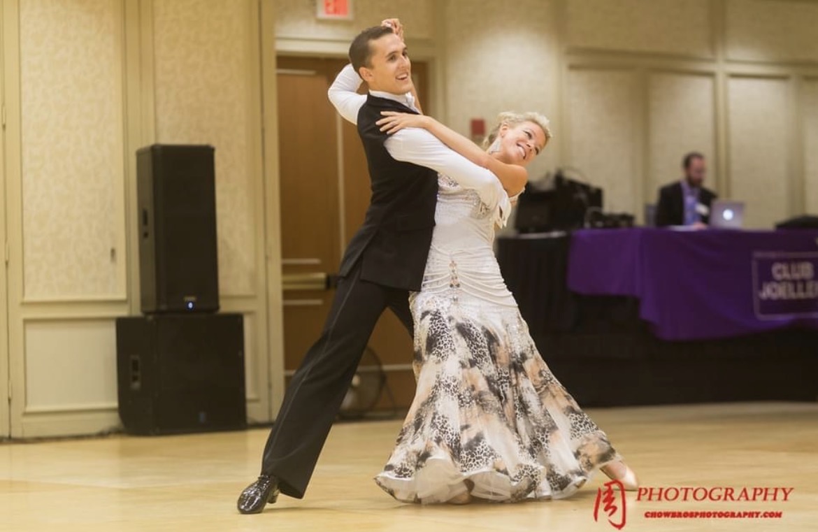Adrianne Haslet performing ballroom dance